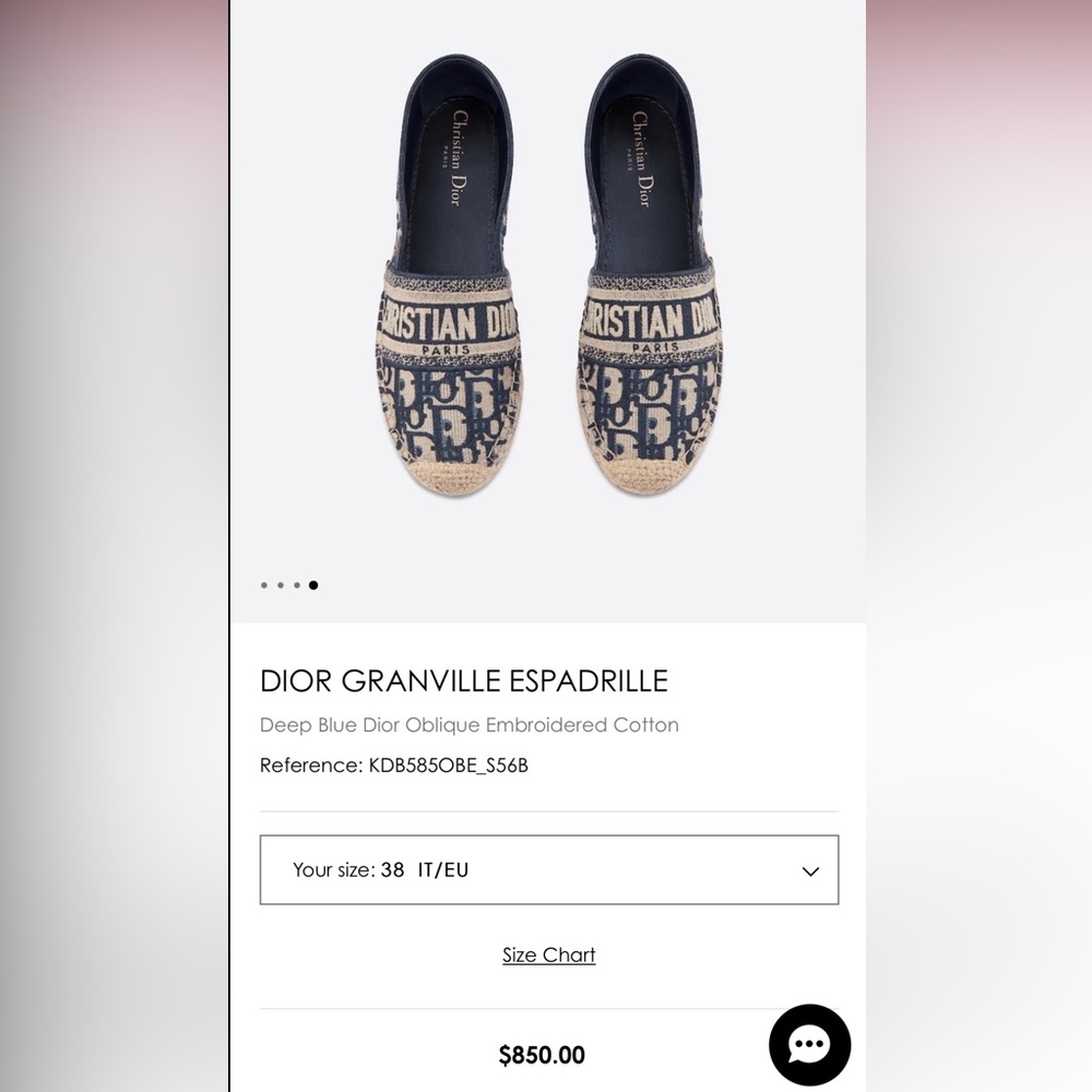 DIOR GRANVILLE ESPADRILLE